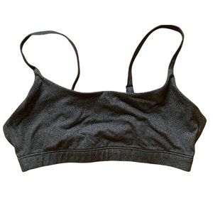 Madewell dark gray lightweight yoga sports bra low support size xs adjustable